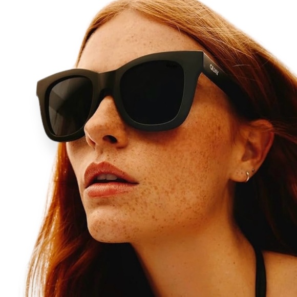 QUAY After Hours Sunglasses Matte Black Frame Smoke Lens Square NWT - Picture 4 of 10